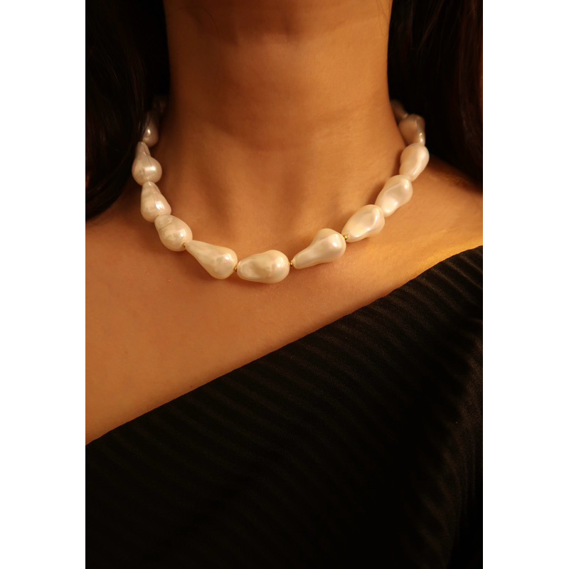 สร้อยคอ Vivara - Stainless Steel & Pearl (เคลือบ PVD ทองแท้ 18K)