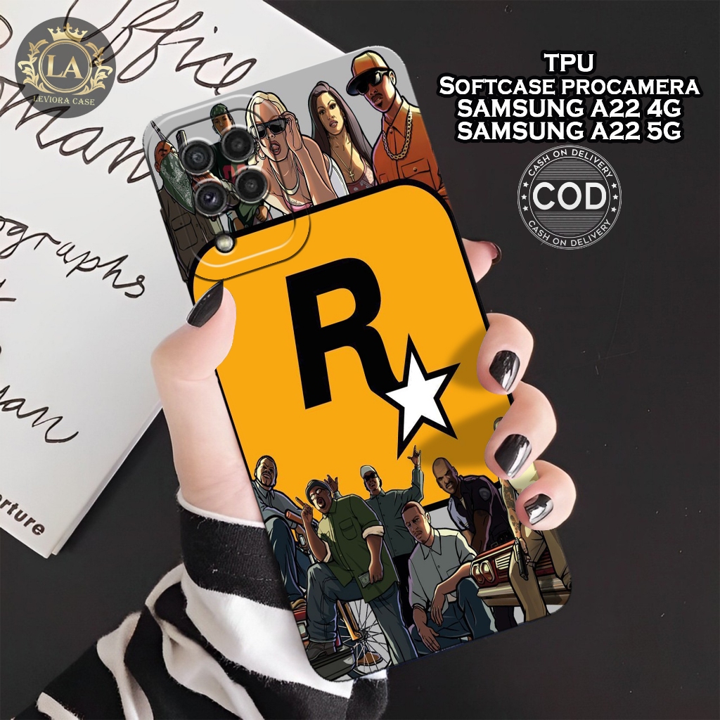 เคส Samsung A22 4G / 5G ล่าสุด - เคส Leviora - เคส GTA Fashion - เคส Samsung A22 4G / 5G Softcase - 