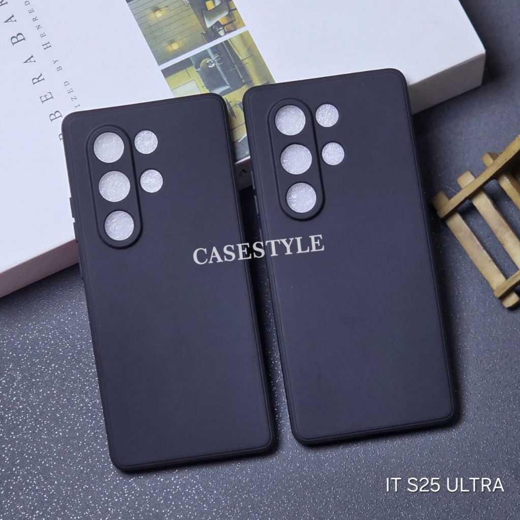 Case Itel S26 Ultra Itel S25 Itel S25 Ultra Itel S23 Plus Softcase Candy Macaron Square Black Plain 