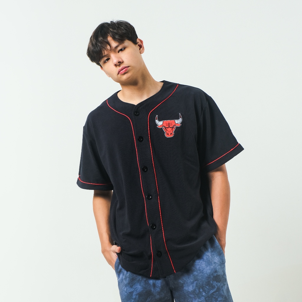KEMEJA Chicago Bulls Mc.F Supply co Baseball Towel Shirt