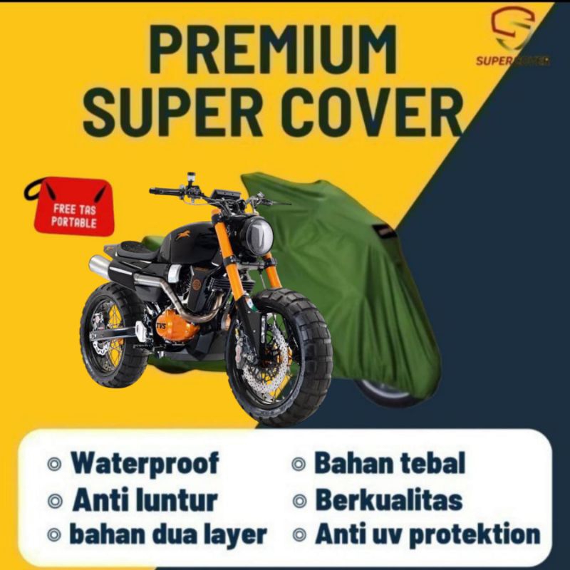 TVS Ronin classic scrambler premium Motorcycle Cover super Cover outdoor หนา Anti-UV Anti-Cat Claw แ