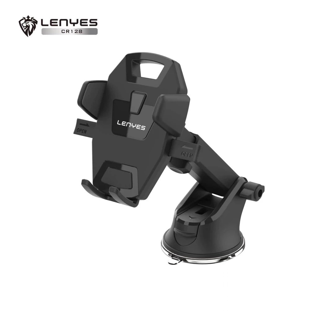 LENYES CR128 ที่วางโทรศัพท์ในรถยนต์สําหรับแดชบอร์ดหรือหน้าต่างรถแข็งแรงแข็งแรง Original - MURAHKOK