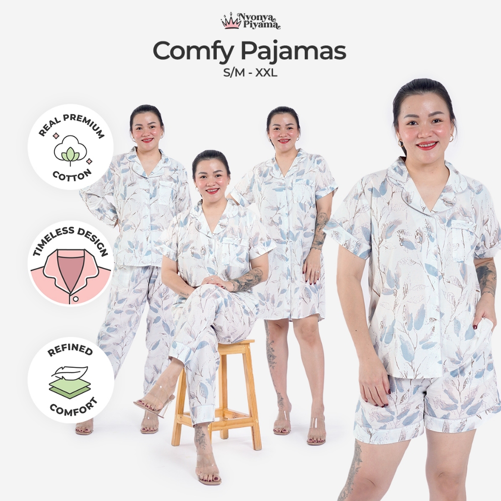 คุณนาง ชุดนอนคอตตอนคลาสสิค (Elwood)