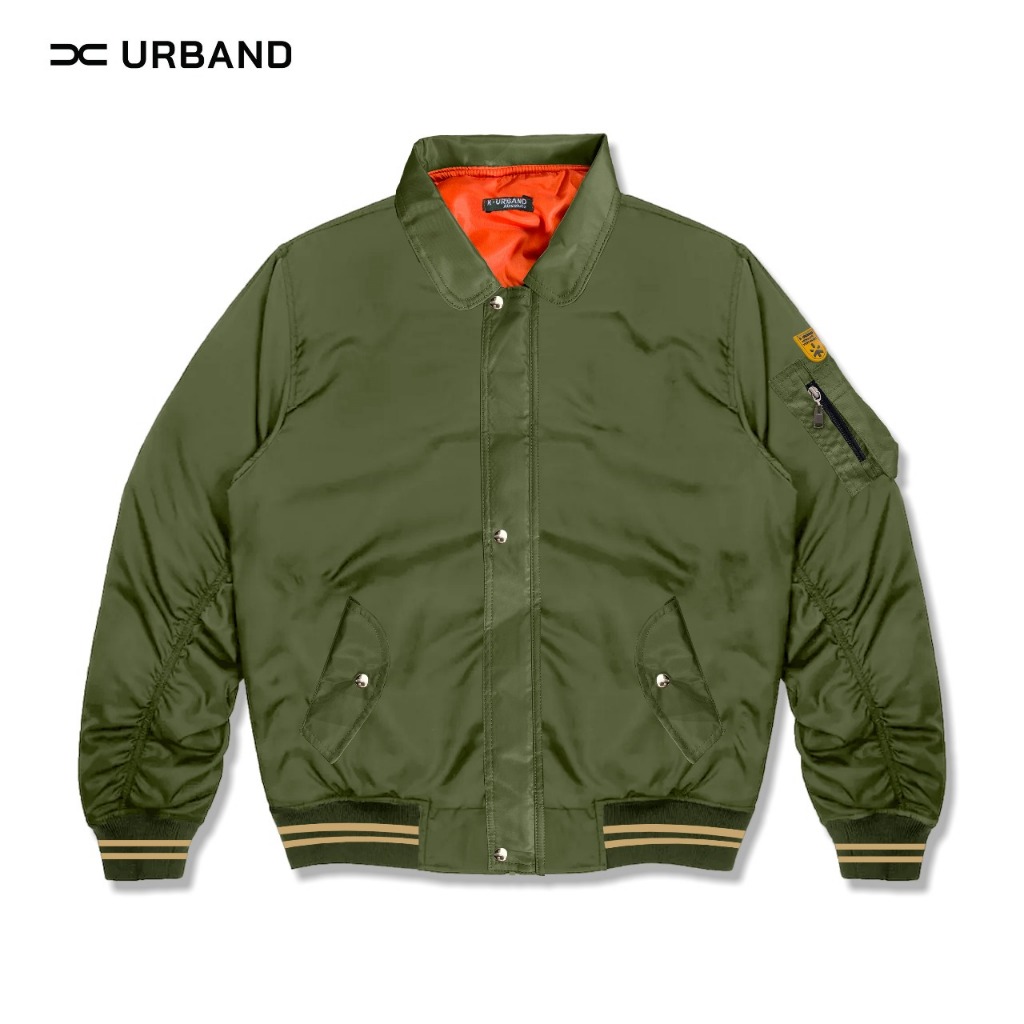 X Urband Absolute Plain Bomber Jacket คอปก A559