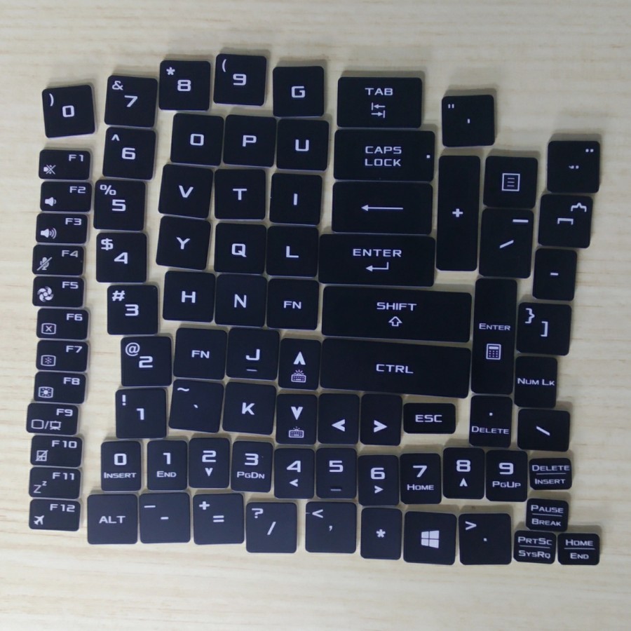 TOMBOL Tuts ปุ่มคีย์บอร์ด Asus TUF A15 FX506II FX506IU FX506IH FX506LI FX506LU เดิม