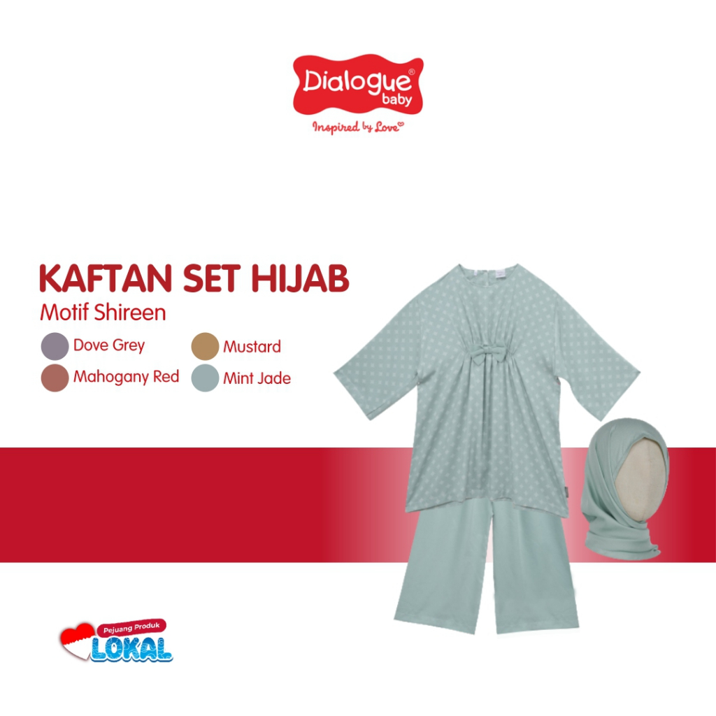 Dialogue Apparel Shireen Kaftan Set Hijab Anak DAR6053 DAR6054 DAR6055 DAR6056