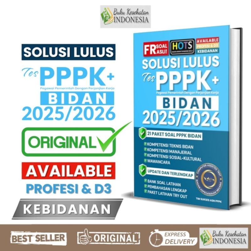 READY PPPK MIDWIFE 2024 EDITION/2025 PPPK NURSE 2024/2025 OFFICIAL GRID BOOK CPNS TEST MEDICAL PERSO