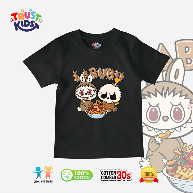 031 เสื้อยืดเด็ก เสื้อ ไม่จํากัดเพศ อายุ 2-8 ปี ต้นฉบับ แทรสคิดส์ | Labubu Cotton Combed 30s Doll