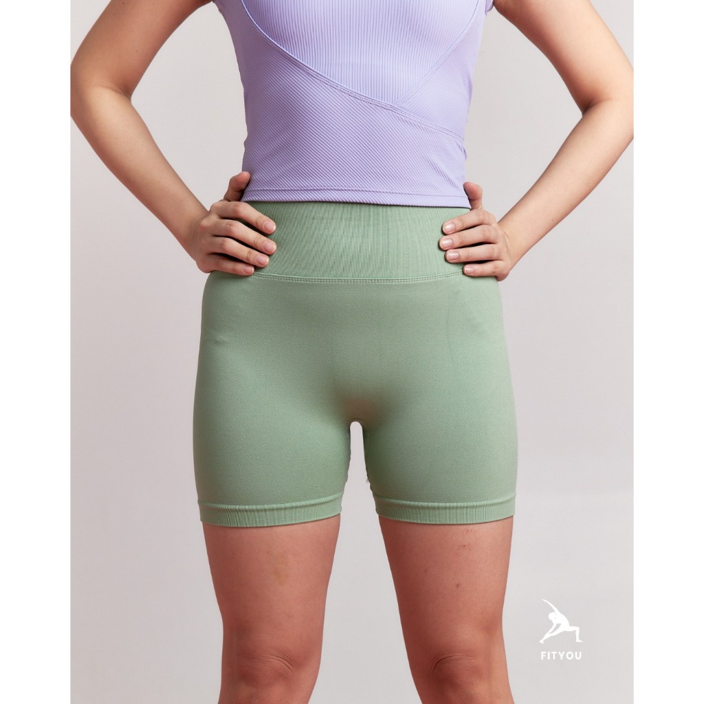 FitYou Peach Shorts Gym/Short Leggings for Gym Pilates Yoga