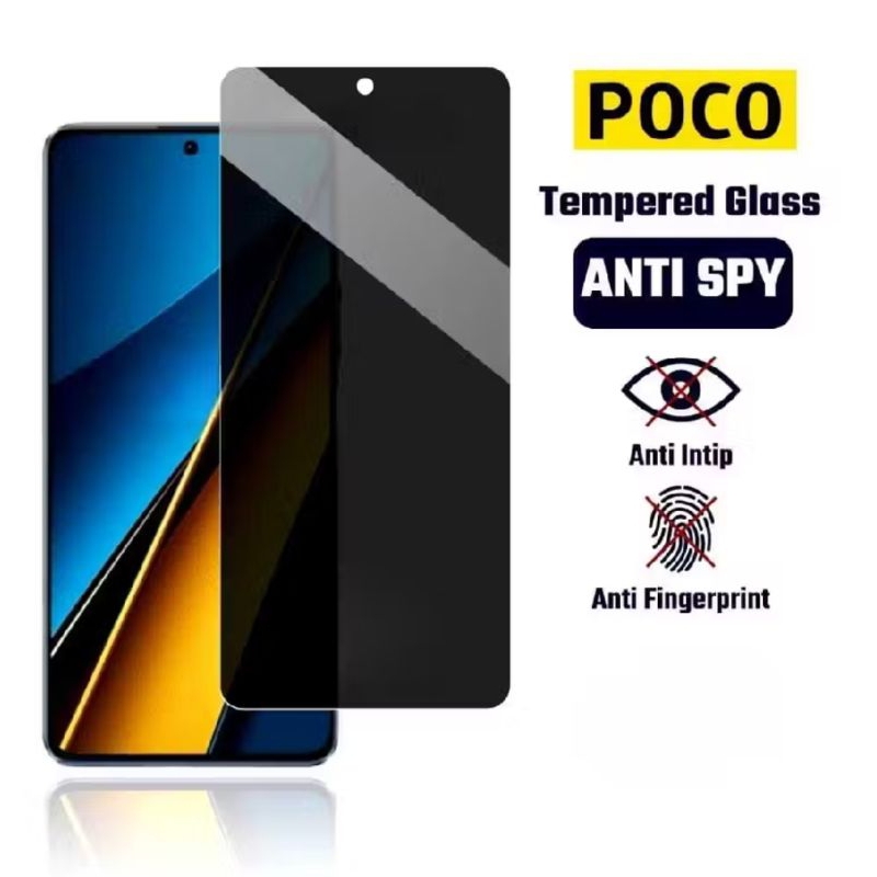 LAYAR กระจกนิรภัย Anti Spy Privacy Xiaomi Poco F2 / F2 Pro / F3 / F3 GT / F4 GT / F5 / C3 / C31 / C4