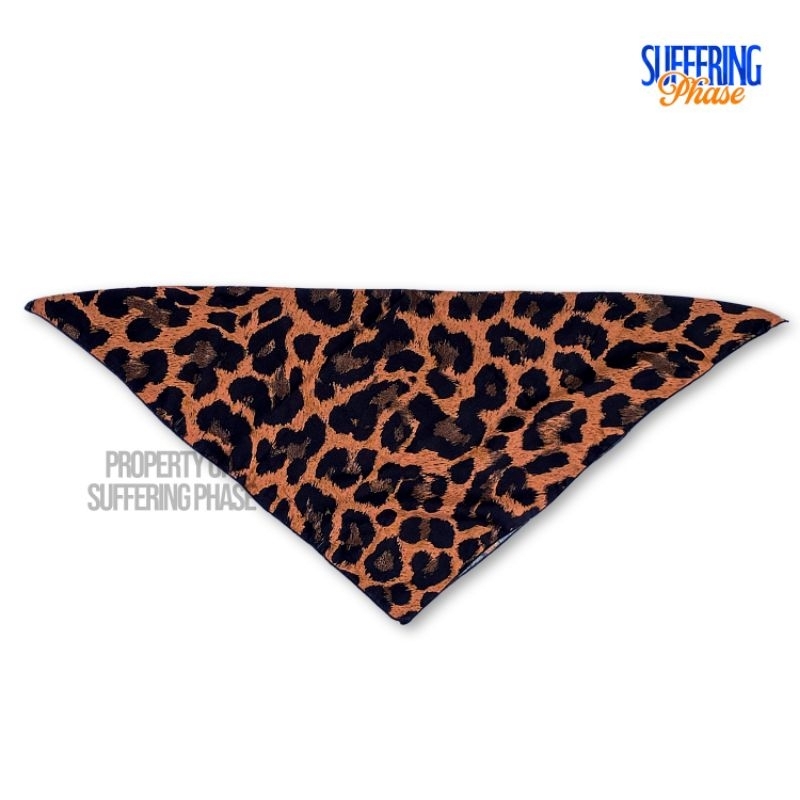 SUFFERINGPHASE-Slayer Leopard Brown สีดํา|ผ้าพันคอลายเสือดาว|ผ้าพันคอ Skena|50×50|