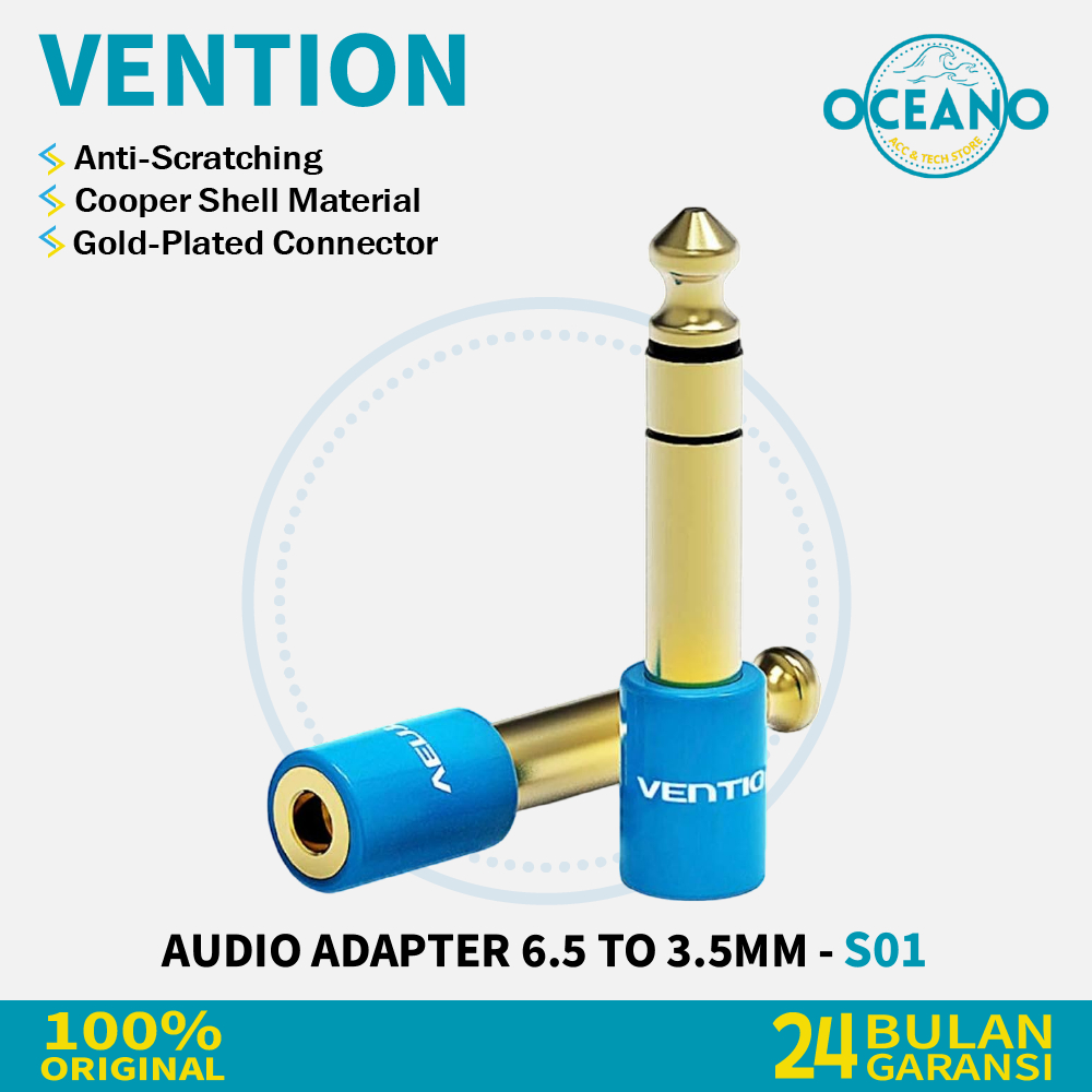 Vention S01 ตัวแปลงเสียง 6.5 มม. ถึง 3.5 มม. VAB - S01