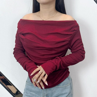 Carlotta Knit Top Long Sleeve / Atasan Knit Wanita Korean Top Knit Lengan Panjang Basic