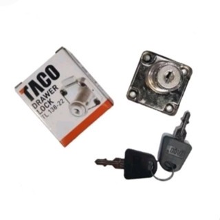 CAM LOCJ/DRAWER LOCK TL 103-138 TACO CAMLOCK ขนาด 25MM-22MM สีเงิน