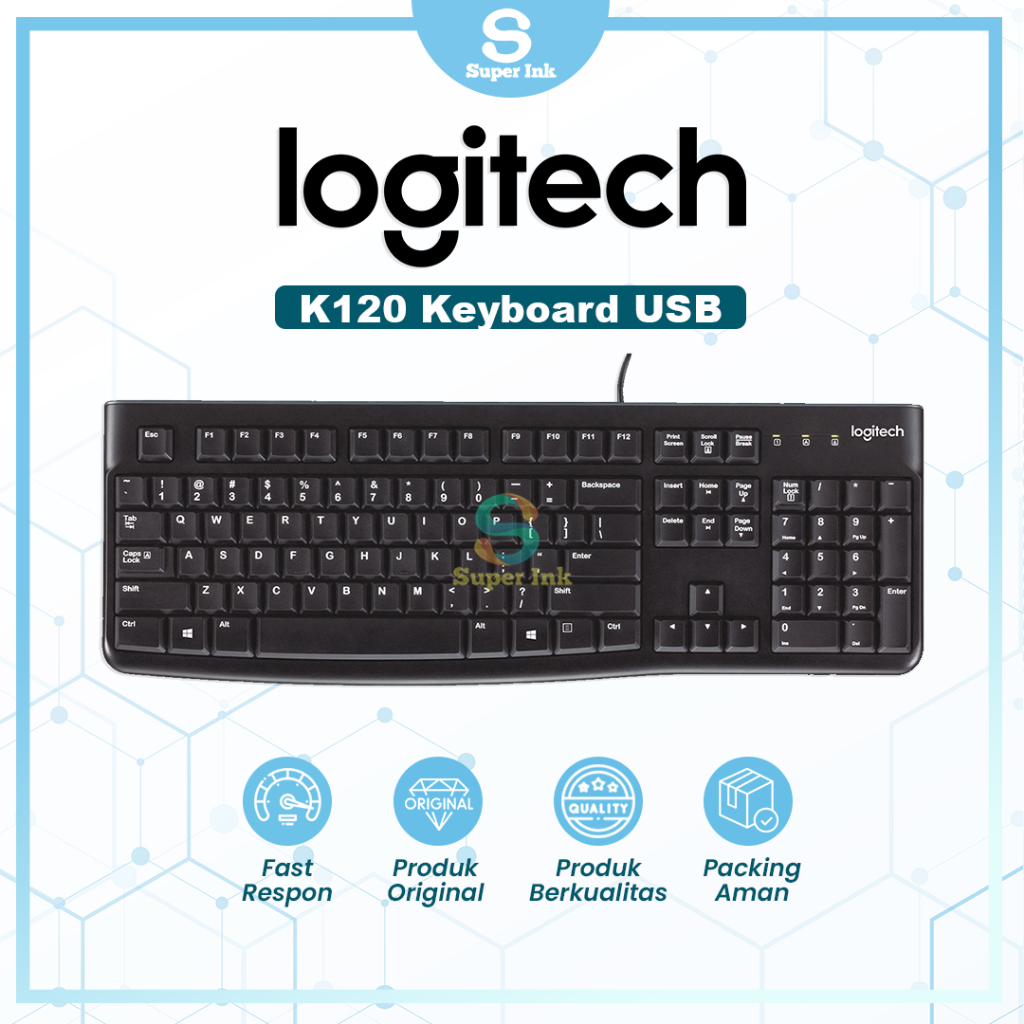 LOGITECH K120 USB Kayboard K 120 คีย์บอร์ดเกมมิ่งคอมพิวเตอร์ของแท้