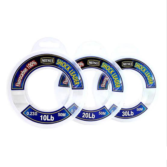 Mitsui Fluorocarbon 100% 50M สายตกปลา / Mitsui Shock Leader Hook Line