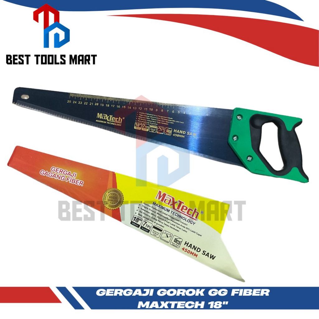 Maxtech 18" เลื่อยไม้ เลื่อยมือ 18 นิ้ว ด้ามยางไฟเบอร์ Maxtech กันลื่น