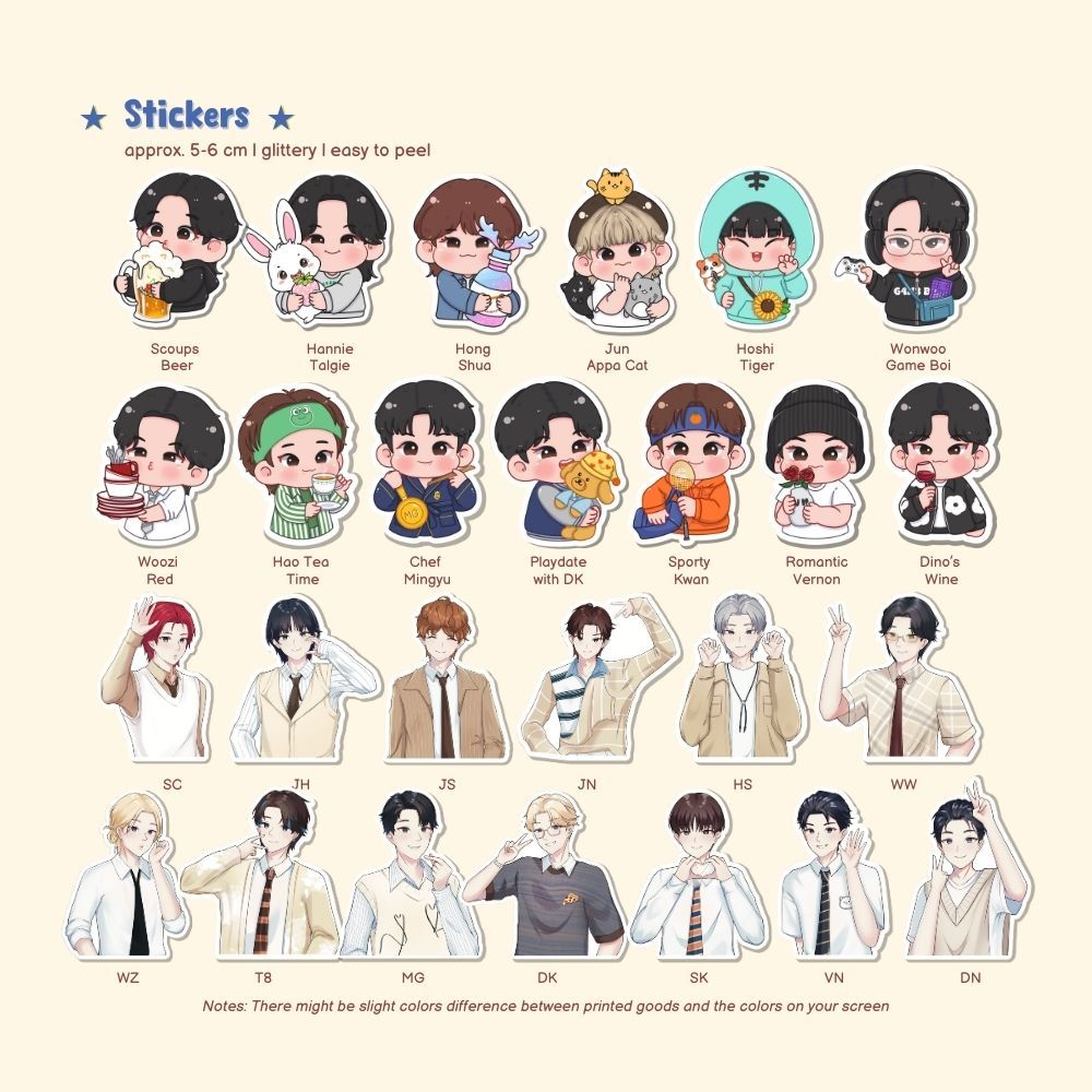 SVT STICKER CHARACTER BOOTIFULGOODS