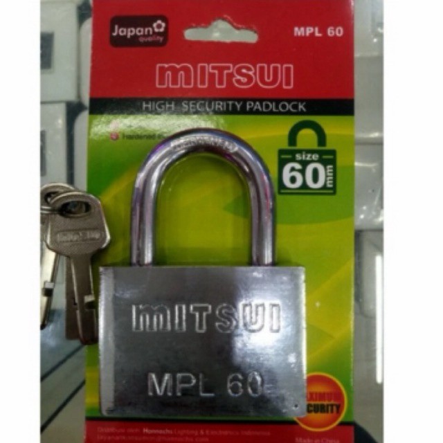 Mitsui Padlock Type MPL 60 - กุญแจคอสั้น 60mm - ทนทาน
