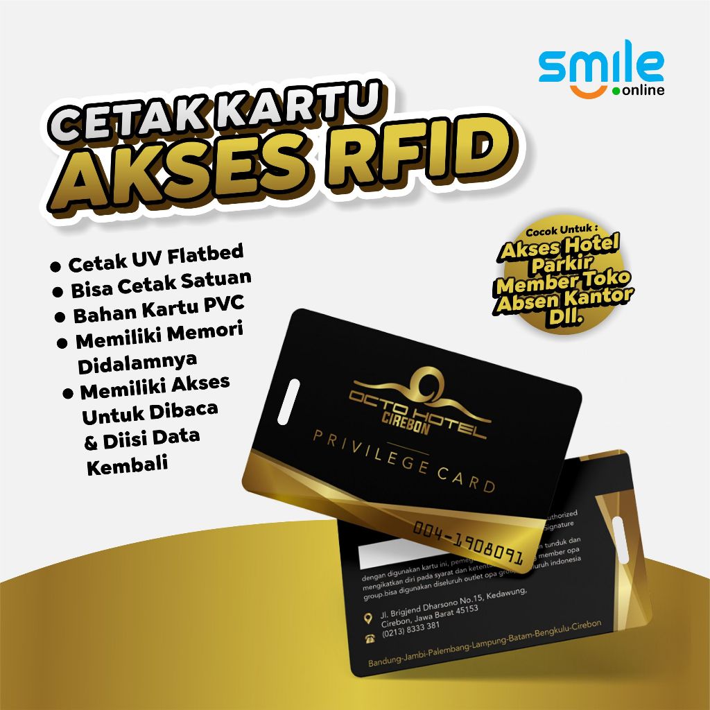 PRINT ACCESS CARDS / ABSENCE CARDS / SMART RFID CARDS สําหรับ HOTELS, ETC.