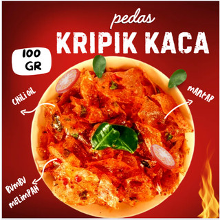100gr  Keripik Kaca Kripca Keripik Viral Pedes Mantul mojokerto