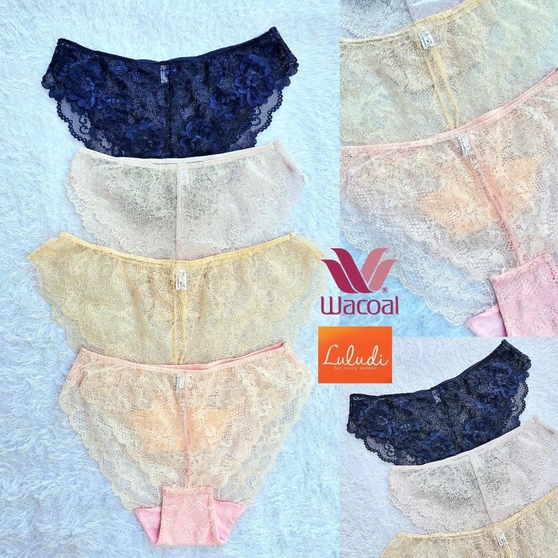 PANTY LULUDI โดย WACOAL SEXY FULL LACE LLP 60103 K30B TRANSPARKENT MIDI BRUKAT RENDA SEE THROUGH THROUGH WOMENS CD LLP60103