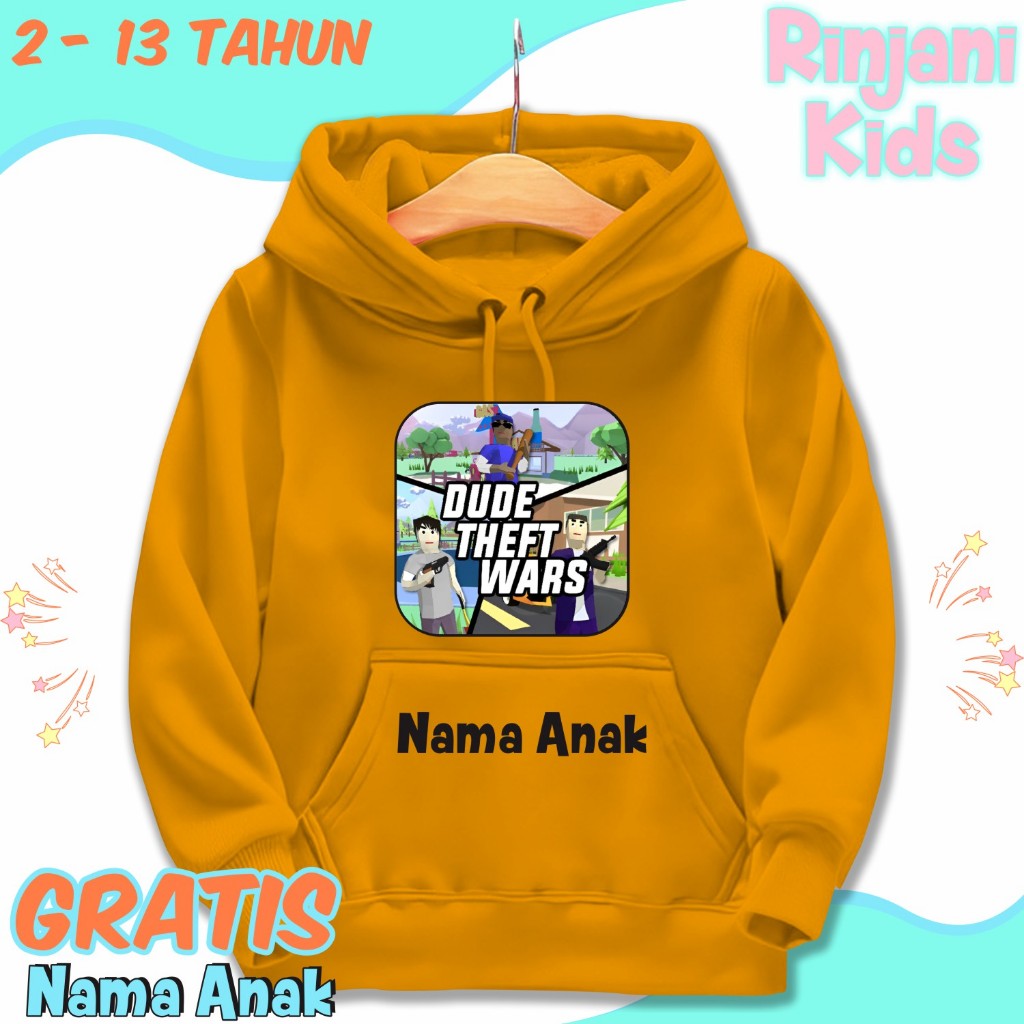 เสื้อฮู้ดเด็ก Dude Theft Wars 2 Character.FREE ชื่อเด็ก