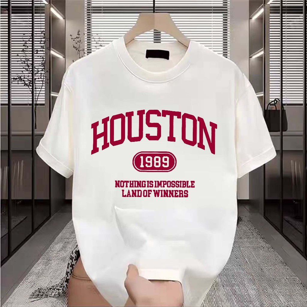 Houston 1989 HOUSTON TEXAS DTF เสื้อยืดพิมพ์ลาย Houston Nothing Impossible 1989 Basic Adult T-Shirt 