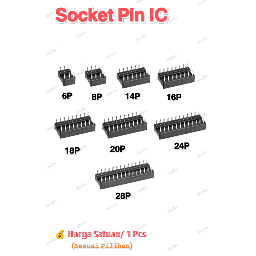 ซ็อกเก็ตซ็อกเก็ตเชื่อมต่อผู้ถือ House Housing Pin อะแดปเตอร์รอบรู IC PCB 8P 14P 16P 8 14 16 PIN ขา D