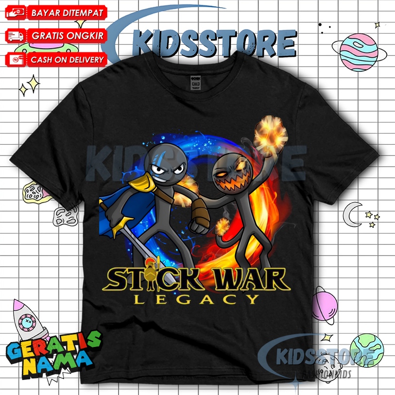 STICK WAR 3 LEGACY MONSTER RAMADHAN VIRAL เสื้อยืดเด็ก - STICK WAR LEGACY เสื้อผ้าแฟชั่นเด็กชื่อฟรี,