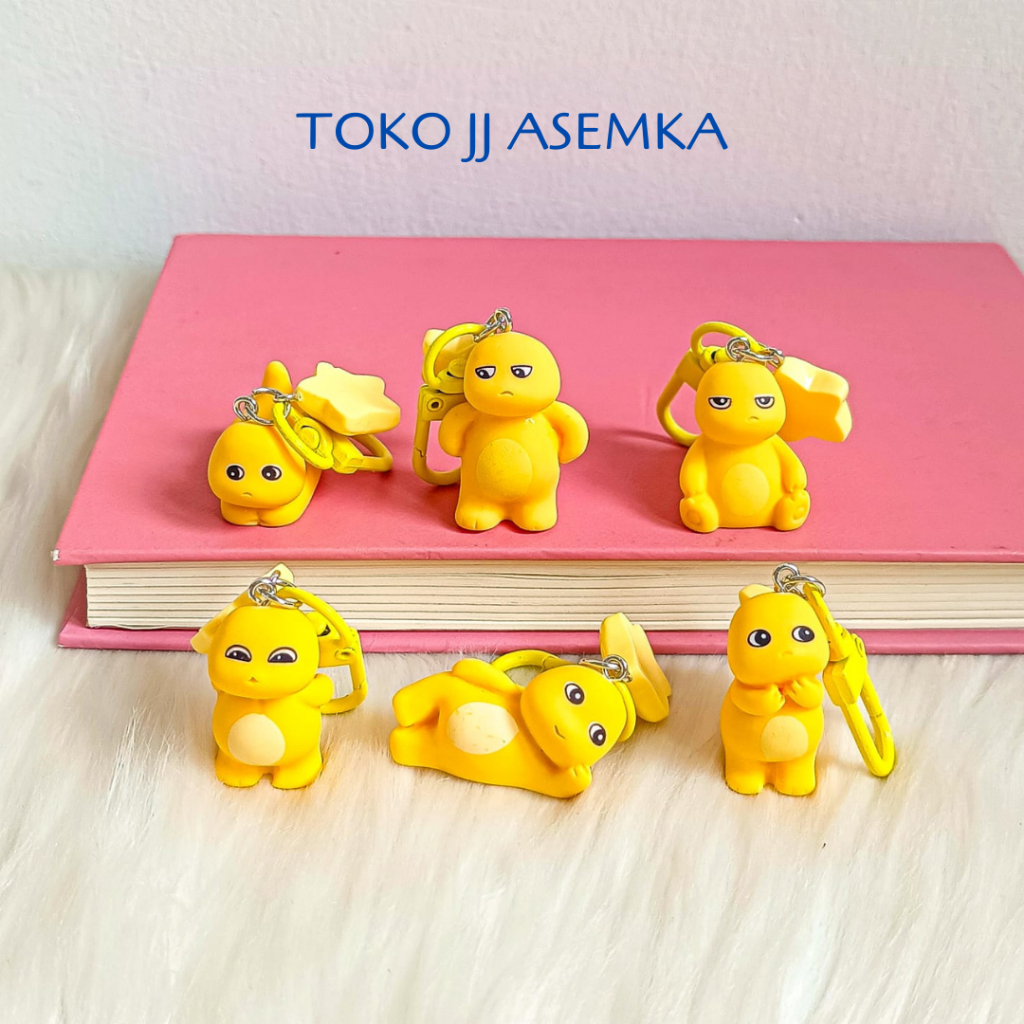 GANTUNGAN NAILONG RESIN KEYCHAIN WITH CHARACTER HOOK CLIP KEYRING KEYCHAIN SOUVENIR