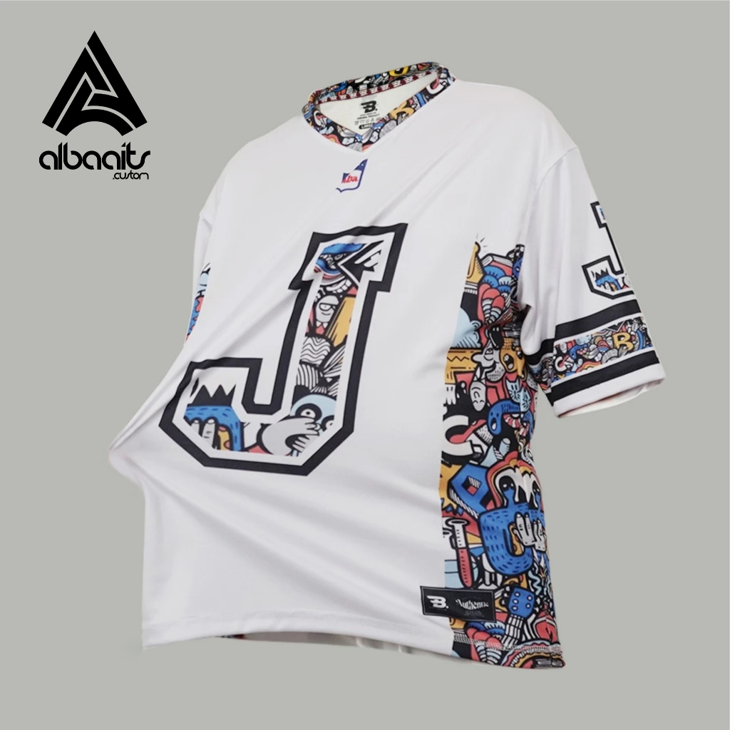 JERSEY ALFABET J VINTAGE SERIES STREET WEAR / RETRO / VINTAGE / NFL / SPORTSWEAR / MUSIC /