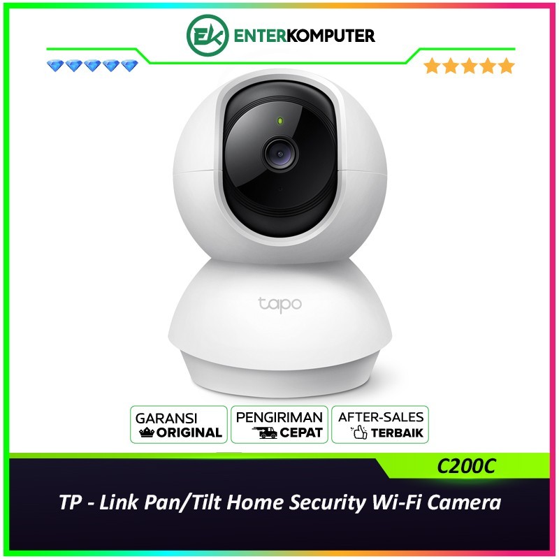 TP - Link Pan/Tilt Home Security Wi-Fi Camera - C200C