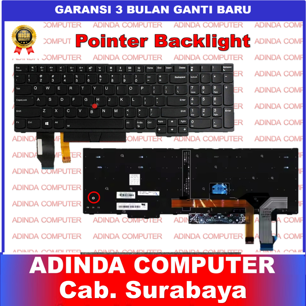 แป้นพิมพ์ Lenovo Thinkpad E580 E585 E590 E595 L580 L590 T590 P52 P53 P53S