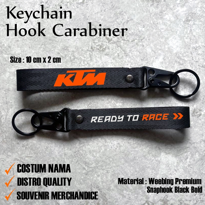 GANTUNGAN KTM DUKE KEYCHAIN - KTM MOTORCYCLE KEYCHAIN - KTM DUKE 200 LOCKING STRAP - KTM PREMIUM MAT