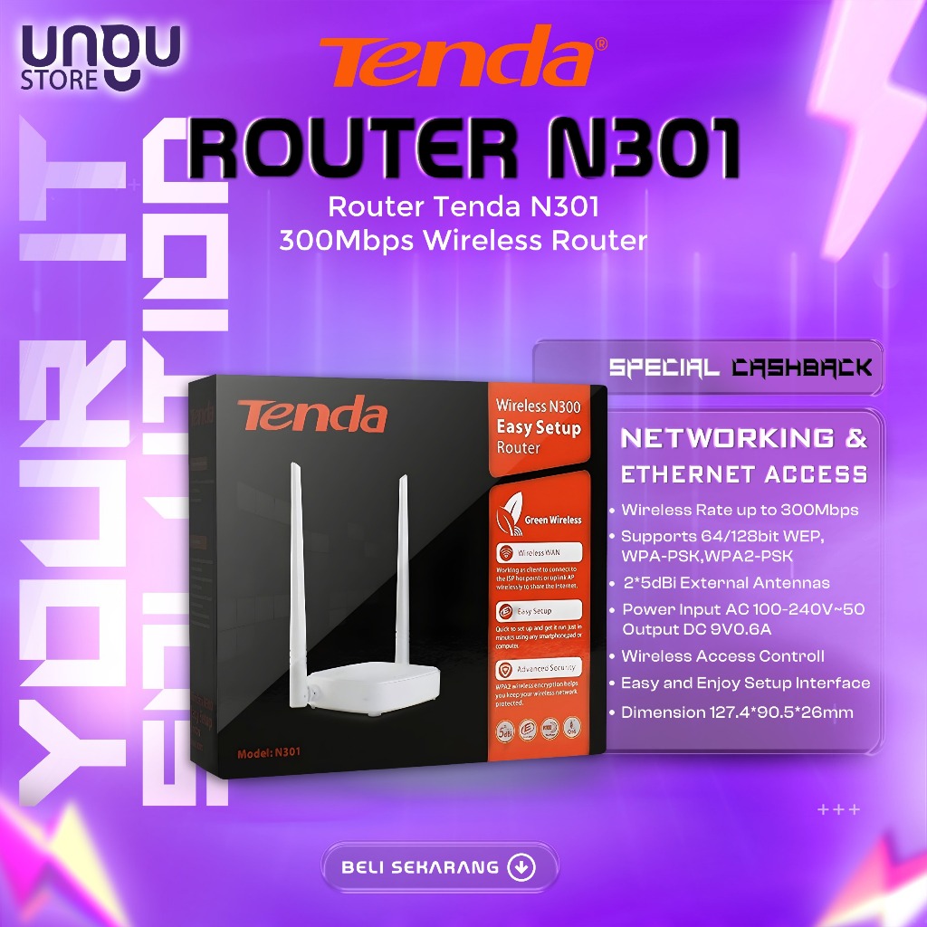 Tenda N301 N300 เราเตอร์ WiFi พร้อมสัญญาณที่เสถียรและการตั้งค่าง่าย