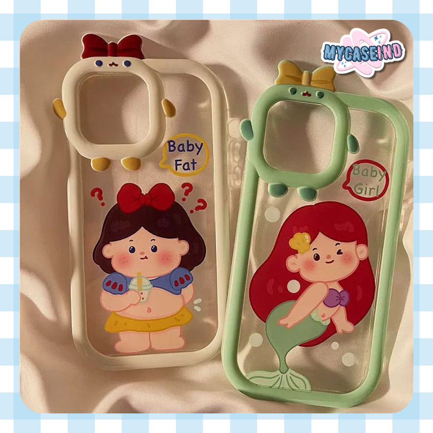 Princess Mermaid Ribbon Case oppo a15 a16 a55 a16k a17 a1k a31 2020 a38 4g a3s a53 a18 a57 2022 4g 5