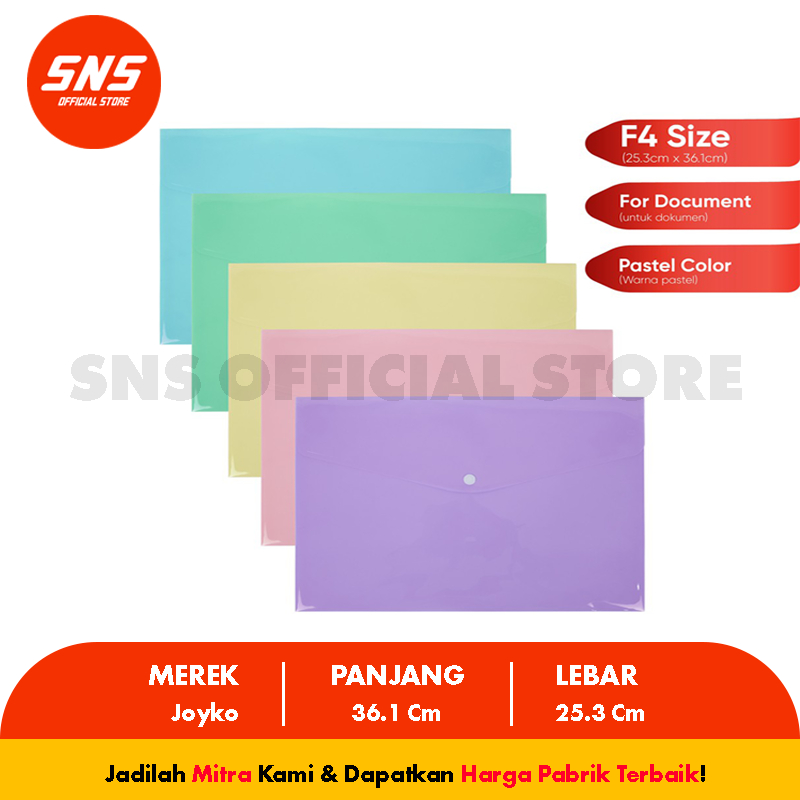 Joyko Pastel Color F4 Document Folder / Folder / Data bag (SNS OFFICIAL STORE)