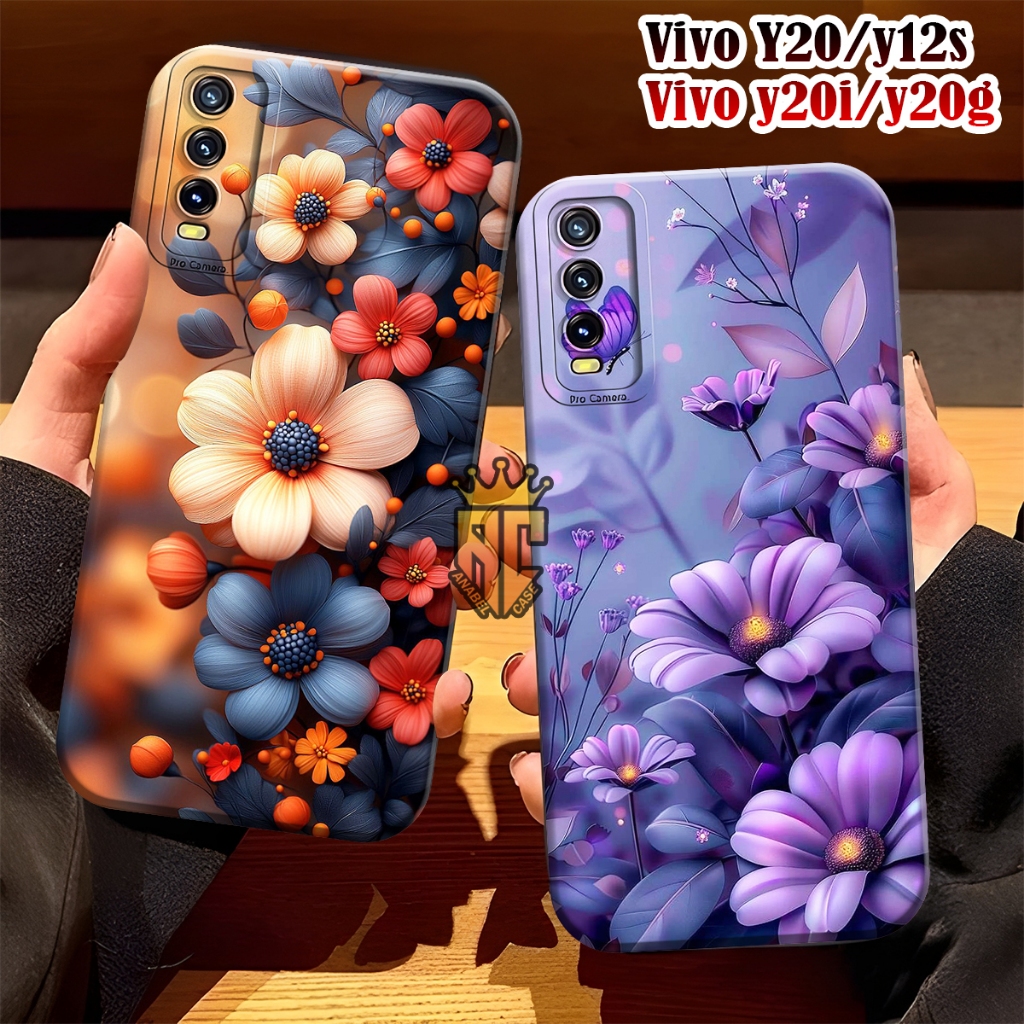 Softcase VIVO Y12S Y20 Y20S Y20A Y20SG Y20I Fashion Case Beautiful Floral Motif - เคสสวยๆ - เคส Vivo