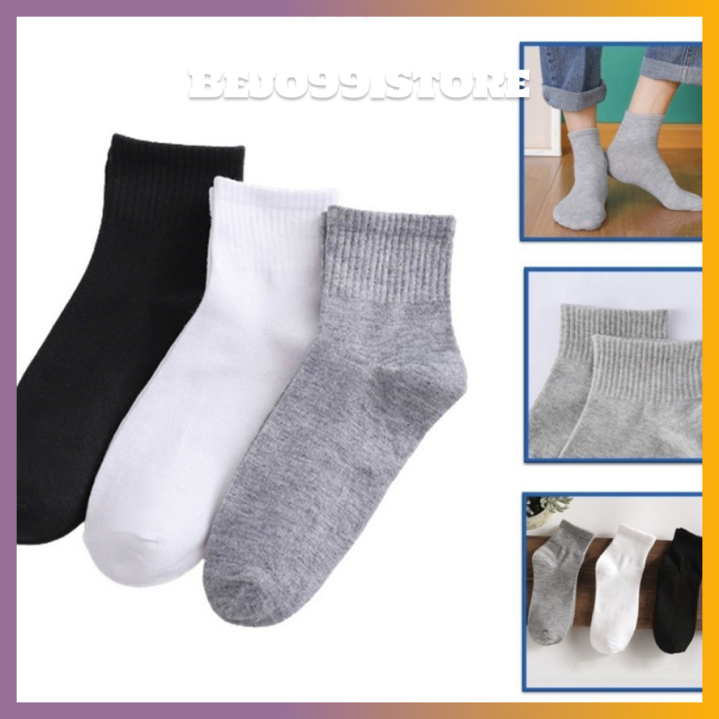 SPORTS SOCKS / SPORT SOCKS / ANKLE SOCKS PLAIN THICK สําหรับผู้ชายและผู้หญิงผู้ใหญ่