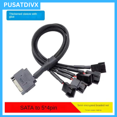 SANJI SATA TO 3PIN 4PIN FAN PWM 5 12V PC CASE SLEEVE FAN HUB ADAPTER