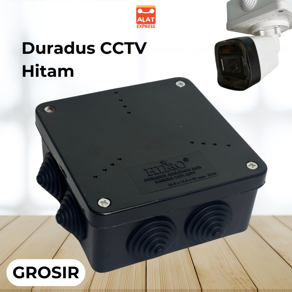Duradus Dordus Dorados Junction Box CCTV Hiro Black กันน้ํา 10.5 x 10.5 x 5.5 ซม. (3/4")
