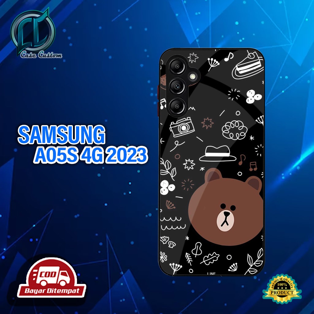 เคส HP SAMSUNG A05S 4G 2023 ใช้ได้กับโทรศัพท์ทุกประเภท ยัง [BEAR Motif] _เคสเงาล่าสุด _เคสแบบกําหนดเ