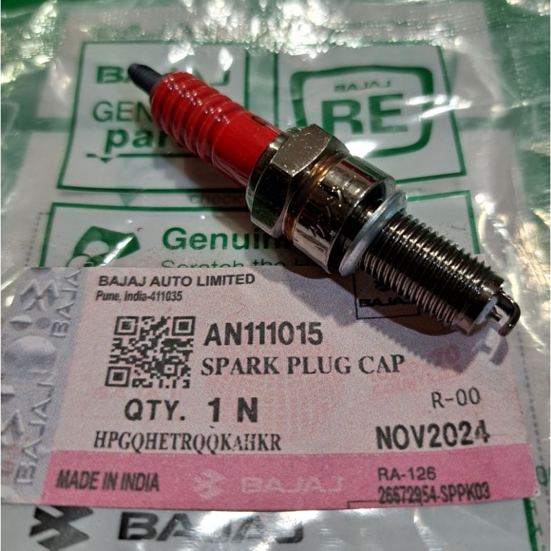 IRIDIUM SPARK PLUG BAJAJ PULSAR 180ug3,180ug4,200dtsi,220, 200Ns, เดิม