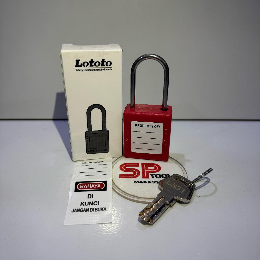 MERAH SAFETY LOCKOUT TAG THERMOPLASTIC LOTO LS31 RED / RED PADLOCK