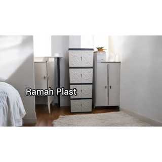 lemari plastik / lemari pakaian kunci lemari susun 3 4 5