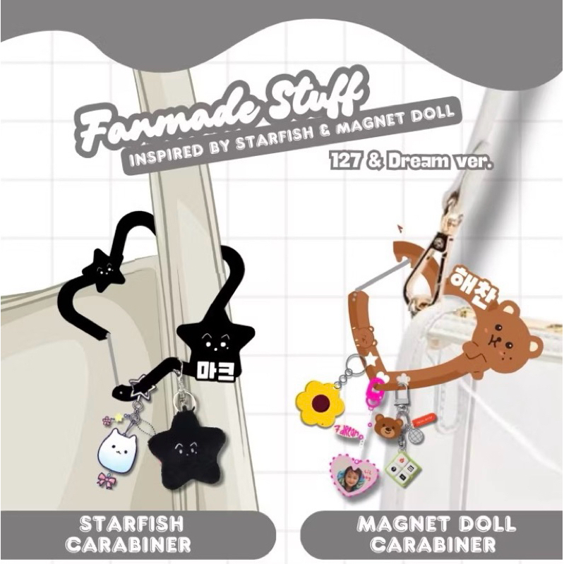 CARABION FANMADE INSPIRED BY STARFISH NCT 127 & MAG NET DOLL NCT DREAM ACRYLIC KEYRING พวงกุญแจน่ารั