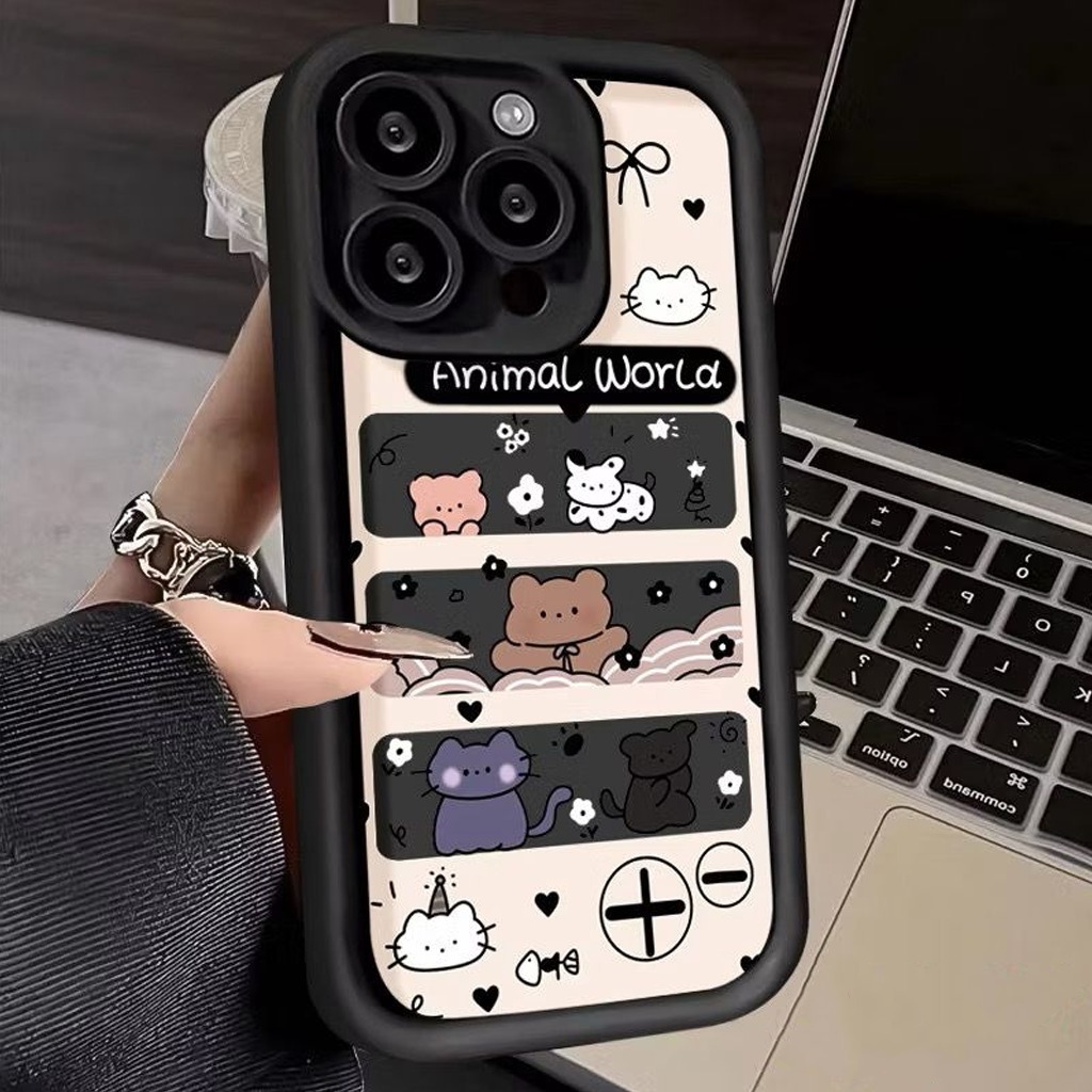 สําหรับ IPHONE 7G 8G 7G + 8G + X XS MAX XR 11 12 13 14 15 I6 PLUS 17 AIR PRO MAX สัตว์ World Cutie S