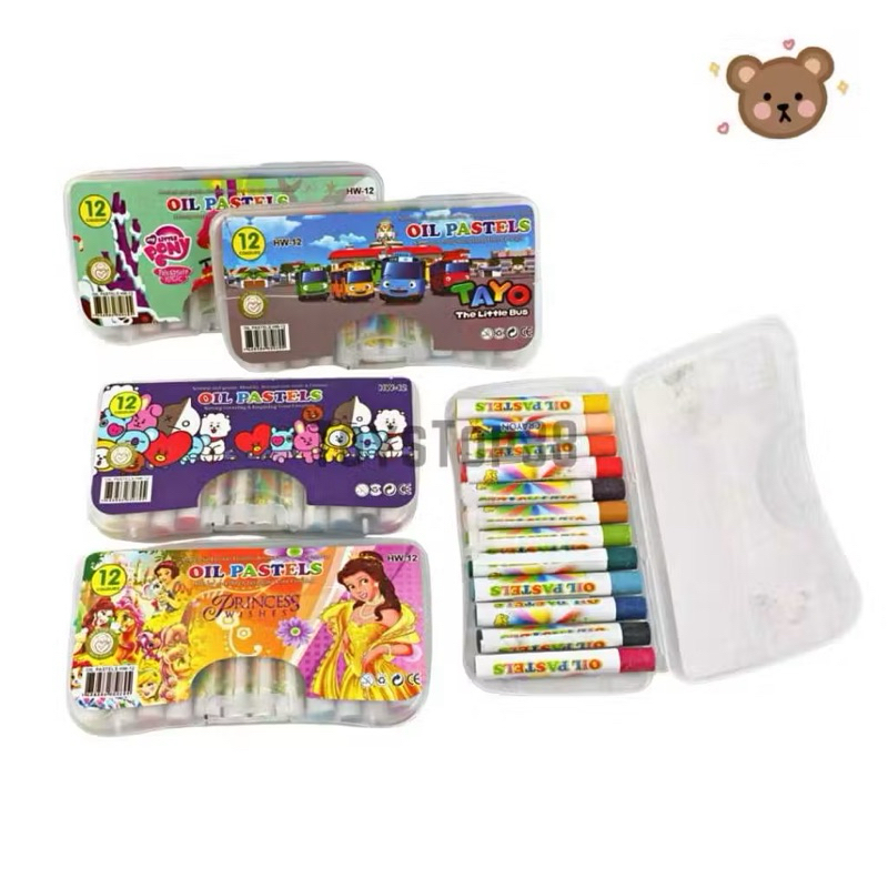MINI CRAYON CONTENTTS 12 สี / SMALL CRAYON SET / FANCY OIL PASTEL / CRAYON SET / CHILDRENS CRAYON / 