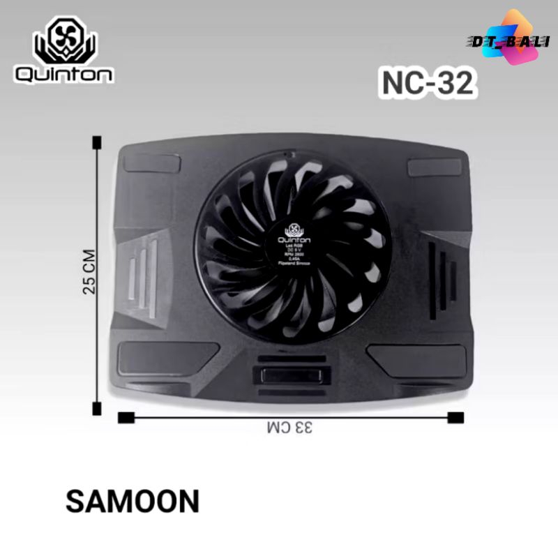 QUINTON COOLING SAMOON BIG FAN LAPTOP FAN สําหรับโน๊ตบุ๊ค 14-15INCH